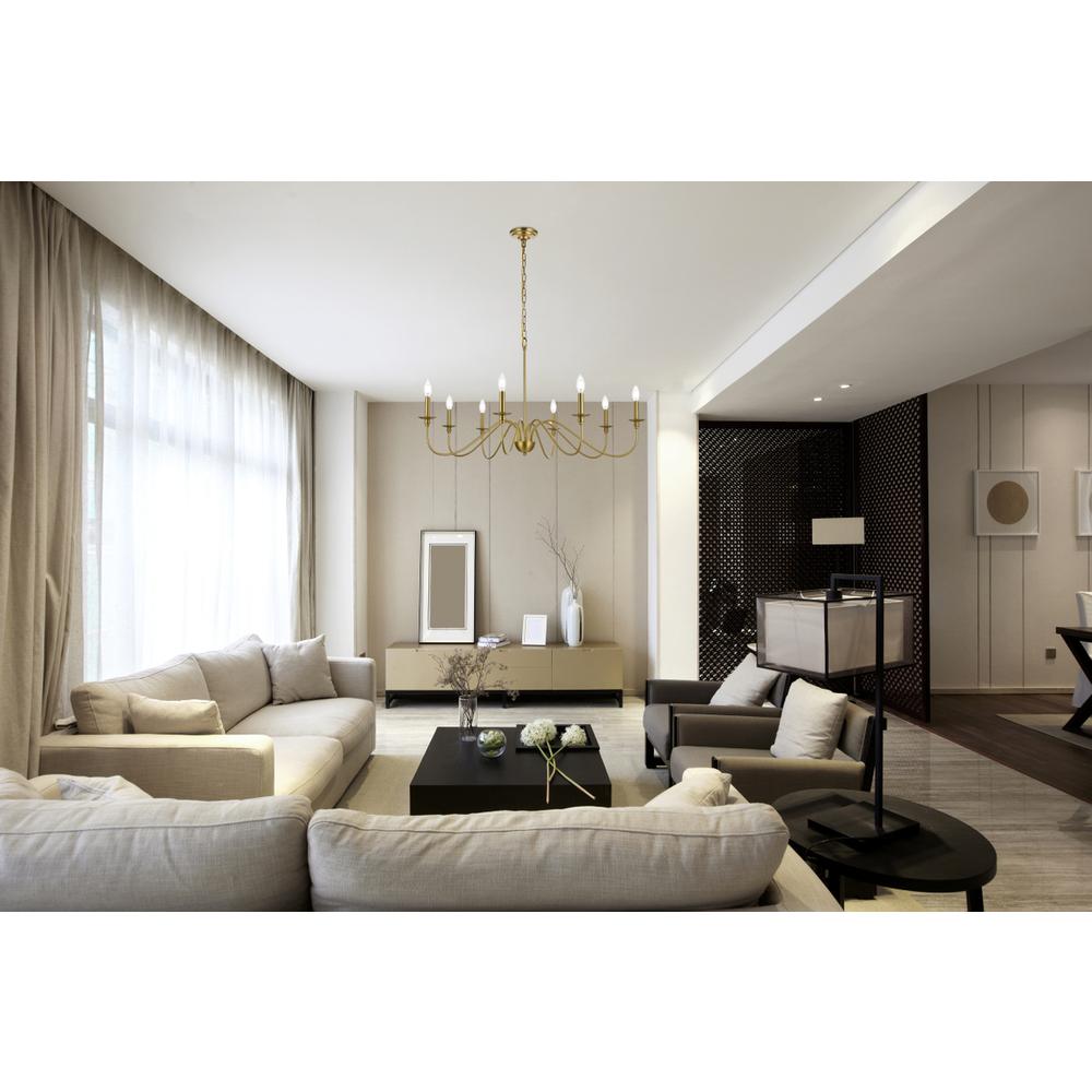 Rohan 42 inch chandelier in Satin Gold. Picture 7