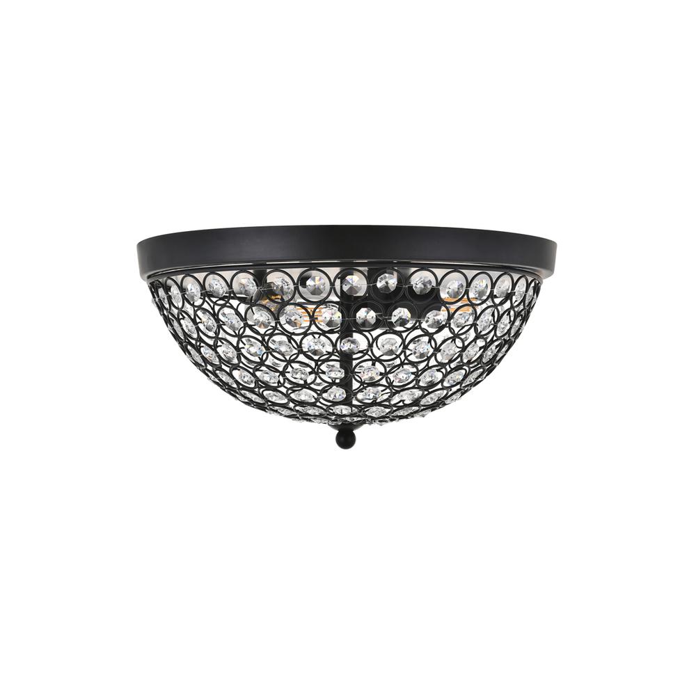 Taye 3 light Matte Black Flush Mount. Picture 4