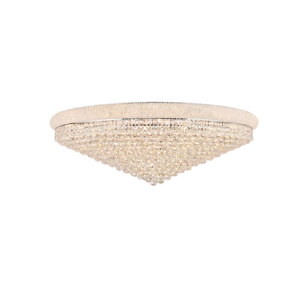 Primo 33 light Chrome Flush Mount Clear Royal Cut Crystal. Picture 1