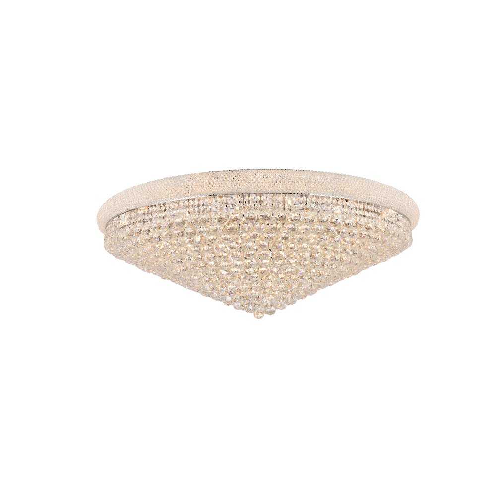 Primo 33 light Chrome Flush Mount Clear Royal Cut Crystal. Picture 3