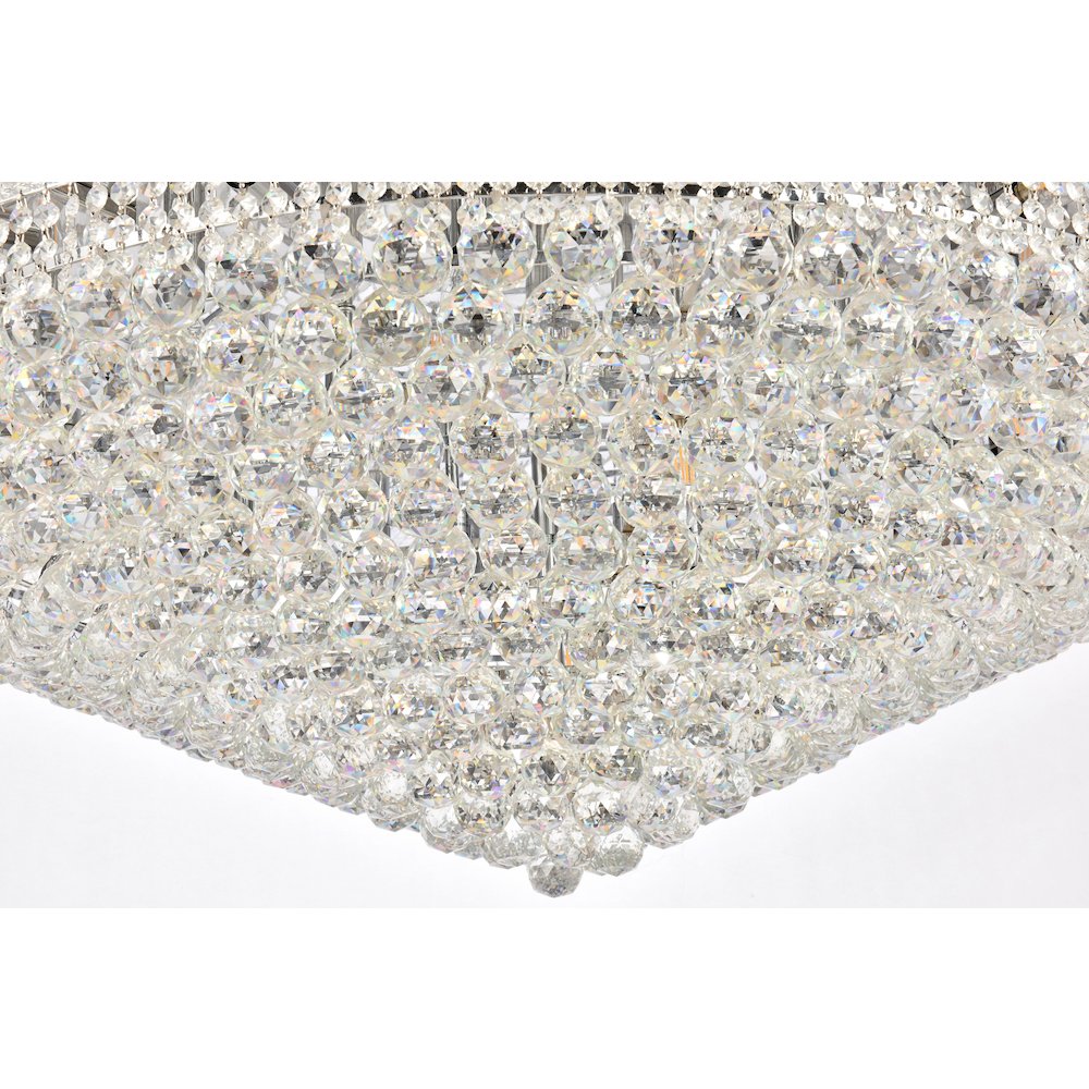Primo 33 light Chrome Flush Mount Clear Royal Cut Crystal. Picture 4