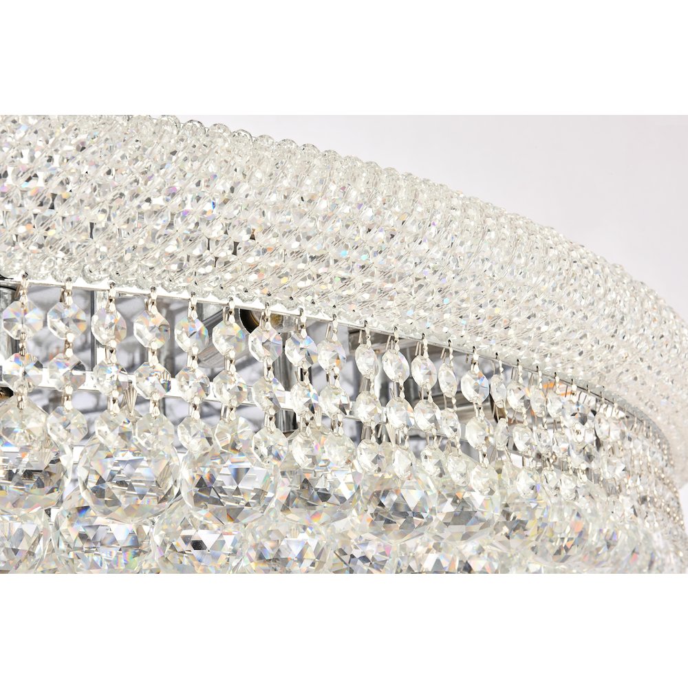 Primo 33 light Chrome Flush Mount Clear Royal Cut Crystal. Picture 5