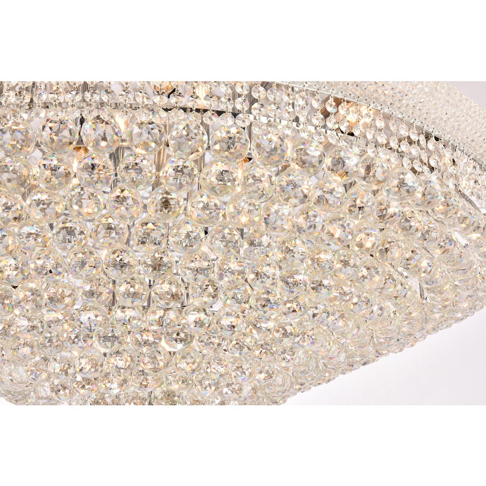 Primo 33 light Chrome Flush Mount Clear Royal Cut Crystal. Picture 6