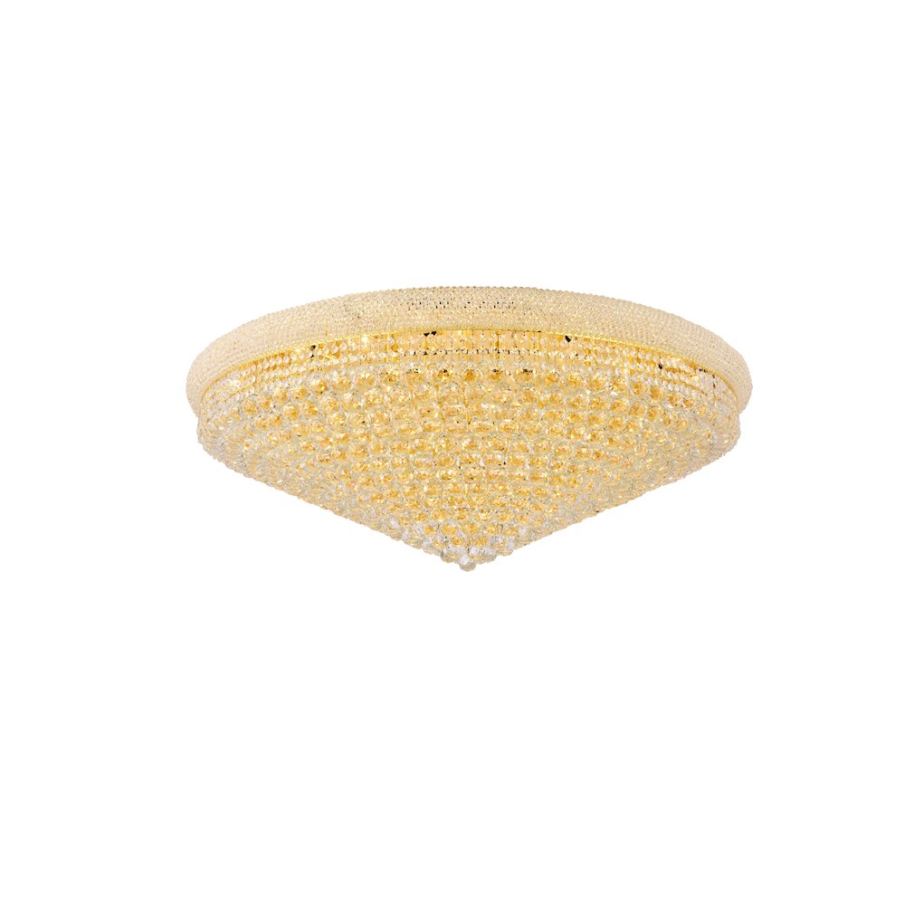 Primo 33 light Gold Flush Mount Clear Royal Cut Crystal. Picture 3