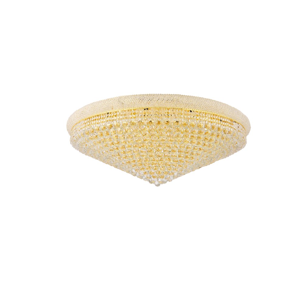 Primo 33 light Gold Flush Mount Clear Royal Cut Crystal. Picture 7