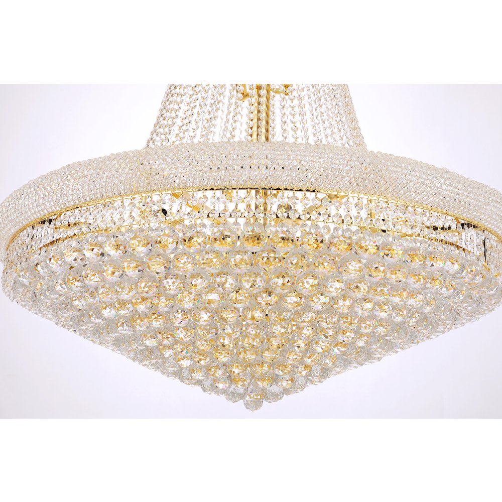 Primo 38 light Gold Chandelier Clear Royal Cut Crystal. Picture 4
