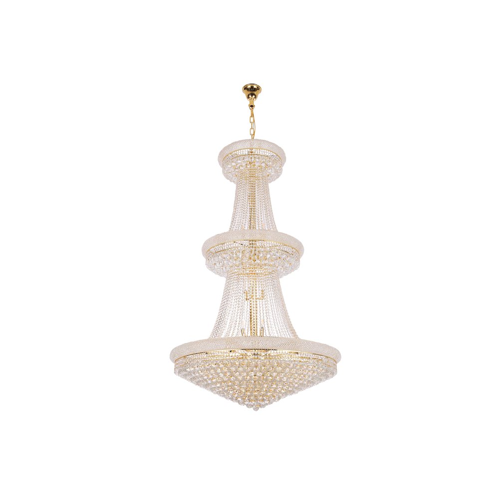 Primo 38 light Gold Chandelier Clear Royal Cut Crystal. Picture 7