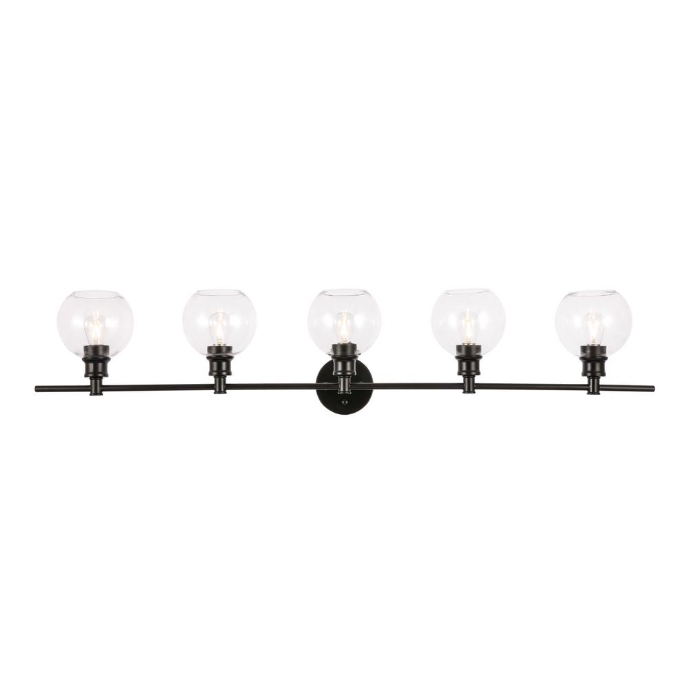 Collier 5 light Black and Clear glass Wall sconce. Picture 1