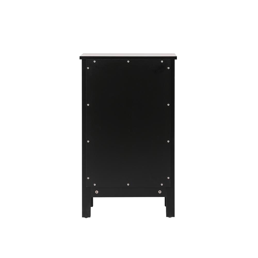 18 Inch Wide Bathroom Storage Freedstanding Cabinet In Black. Picture 3