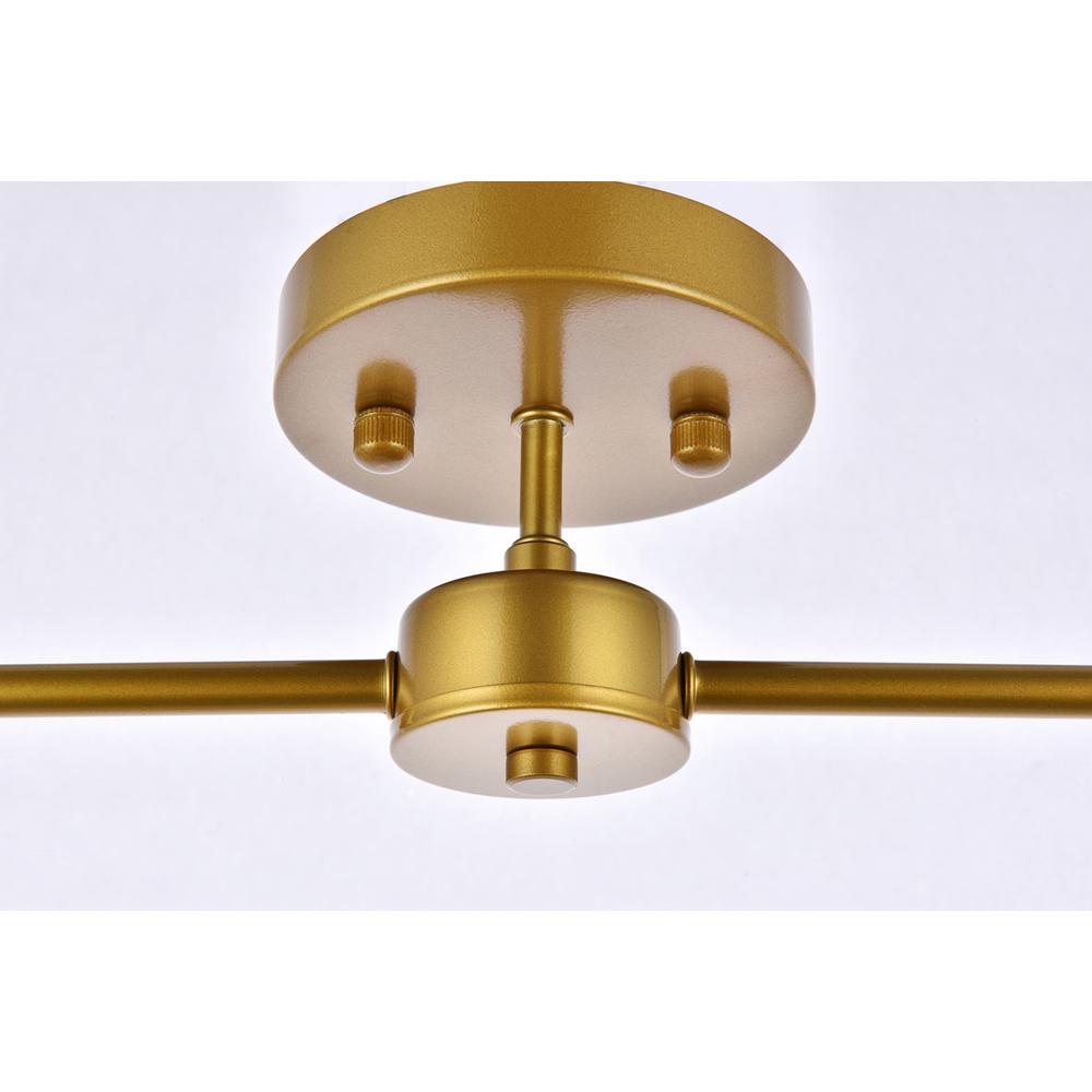 Zane 2 lights brass flush mount. Picture 5