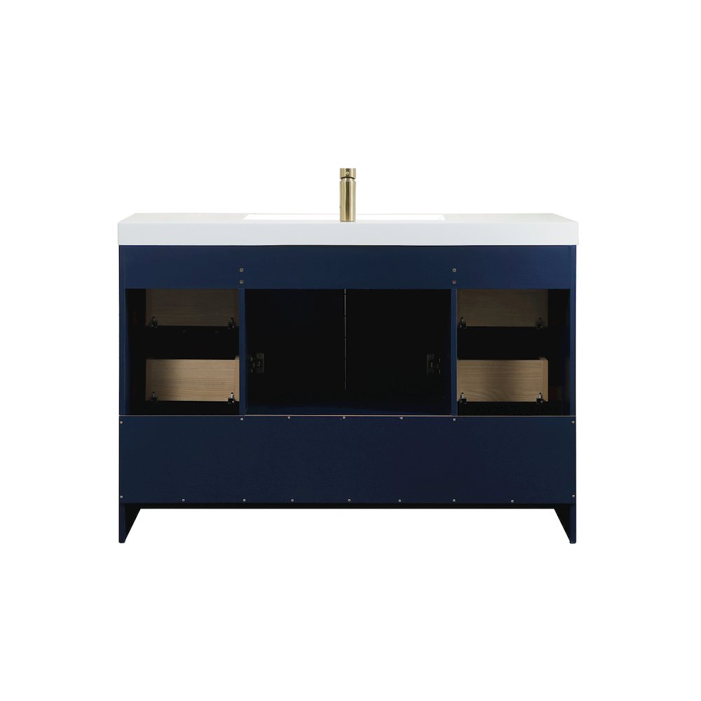 48 Inch Single Bathroom Vanity In Blue. Picture 16