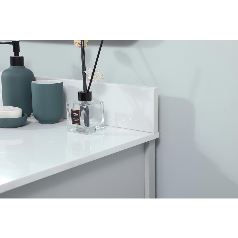 42 inch Single bathroom vanity in grey with backsplash. Picture 5