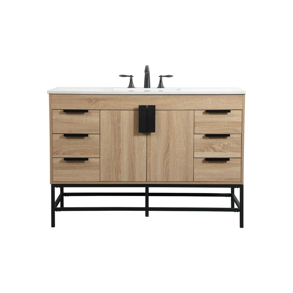 48 inch Single bathroom vanity in mango wood. Picture 1