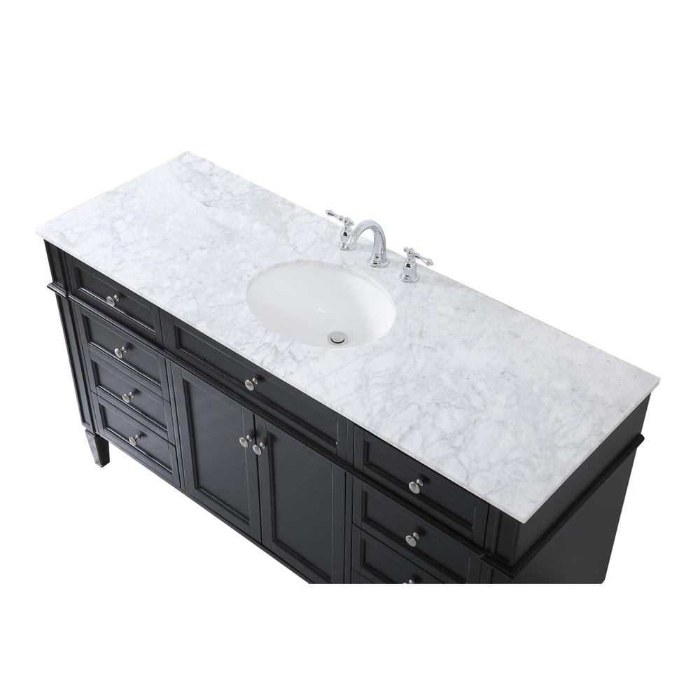 60 inch Single bathroom vanity in black. Picture 10