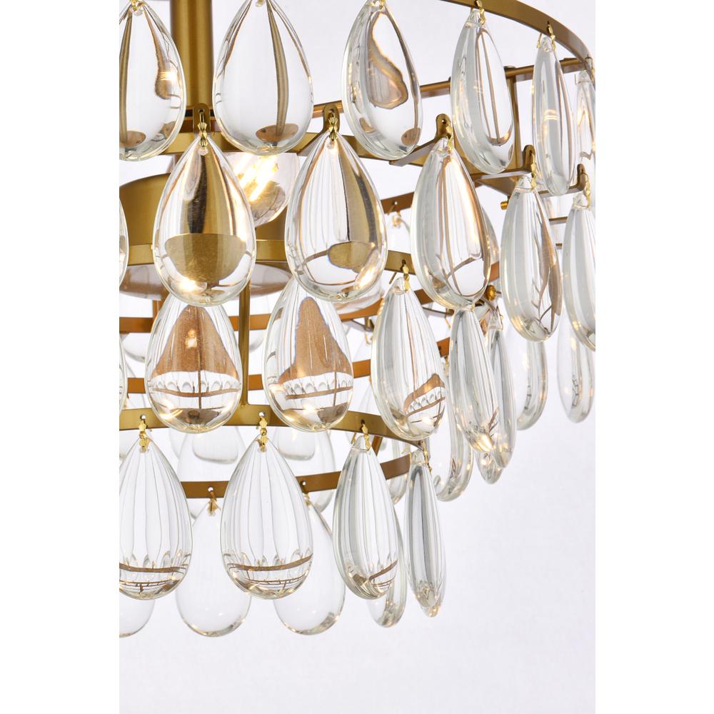Mila 14 inch flush mount in brass. Picture 4