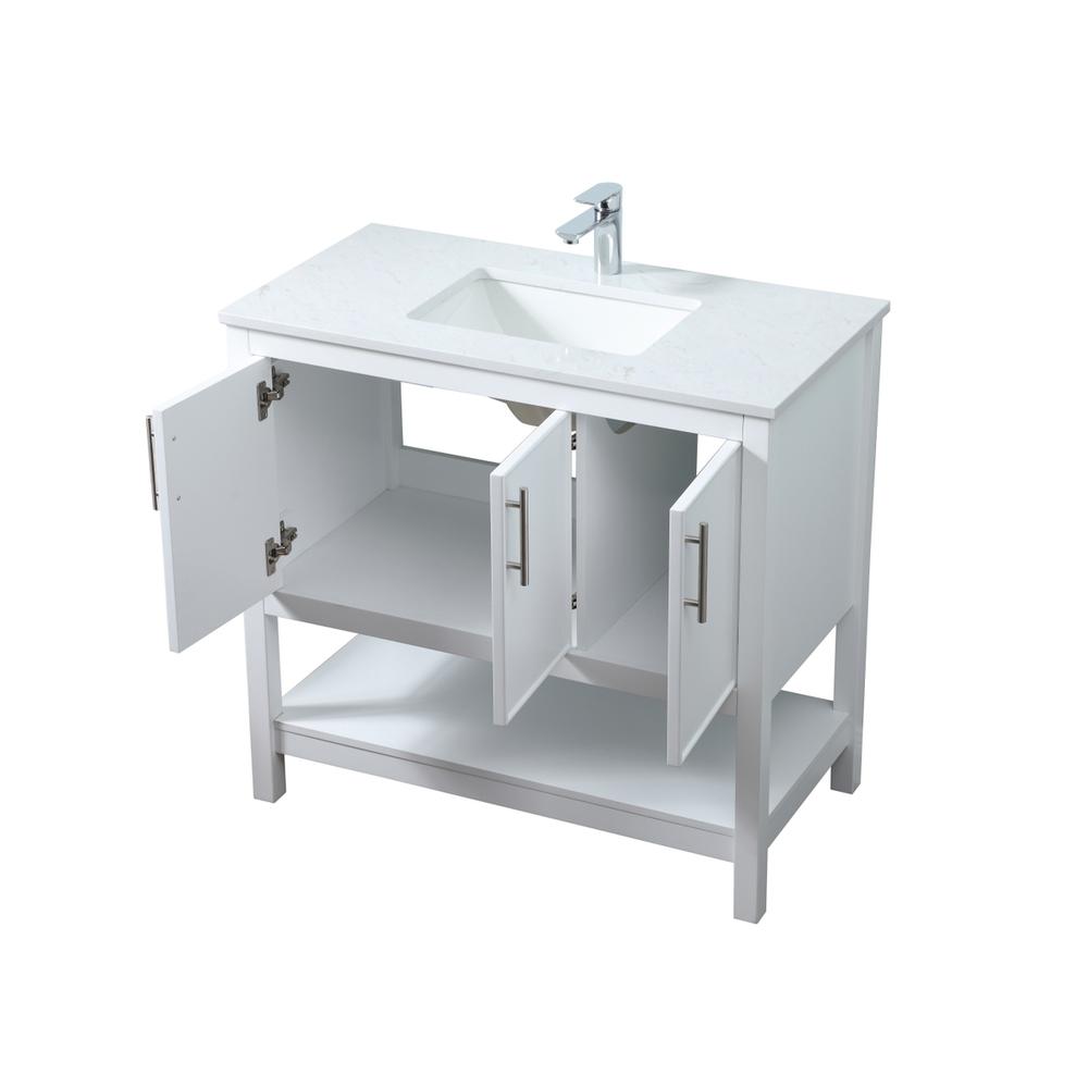 36 Inch SIngle Bathroom Vanity In White. Picture 9