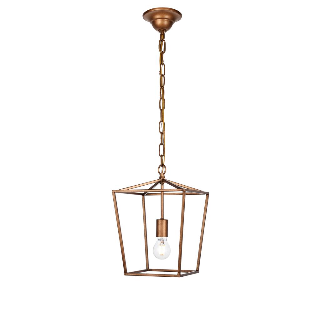 Maddox Collection Pendant D9.75 H14.5 Lt:1 Vintage Gold Finish. Picture 1