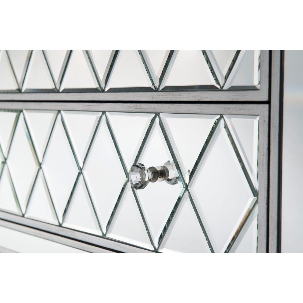 Nightstand 2 drawers 34in. W x 16in. D x 34in. H in antique silver paint. Picture 5