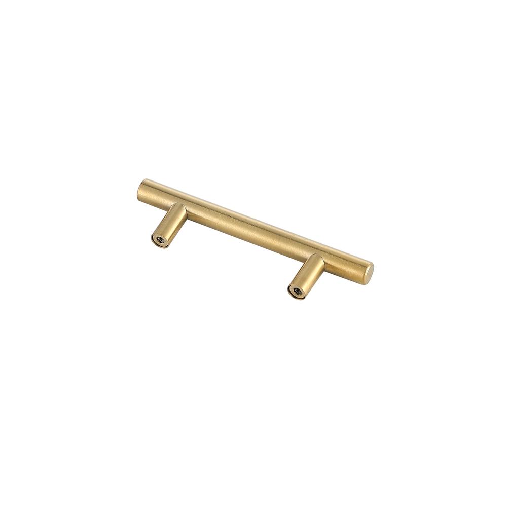 Quinn 3" Center to Center Brass Bar Pull Multipack (set of 10). Picture 4