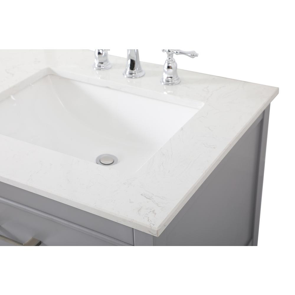 60 inch double bathroom vanity in gray. Picture 11