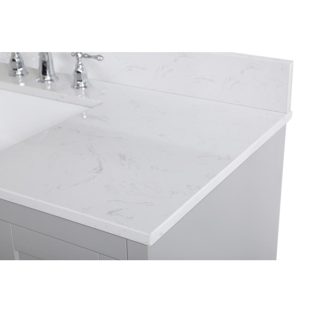 48 inch Single Bathroom Vanity in Grey with Backsplash. Picture 12