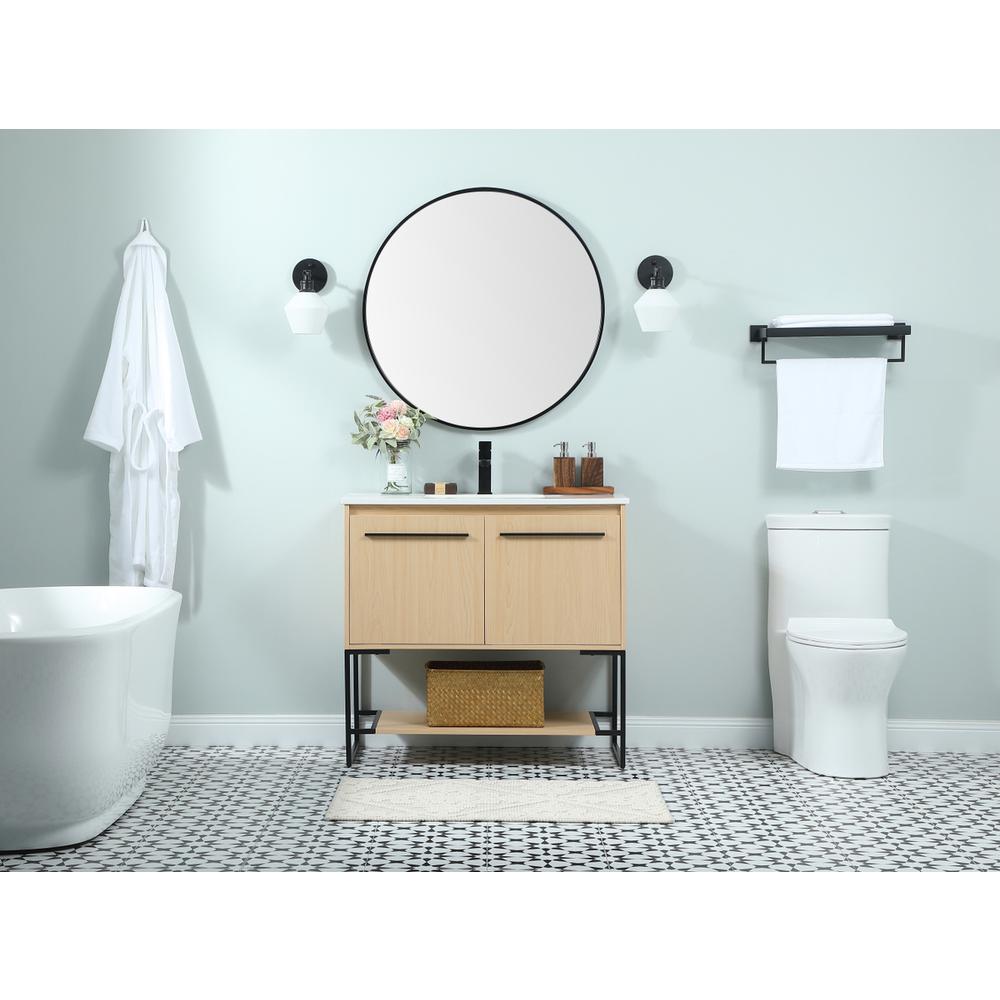 36 inch Single bathroom vanity in maple. Picture 4