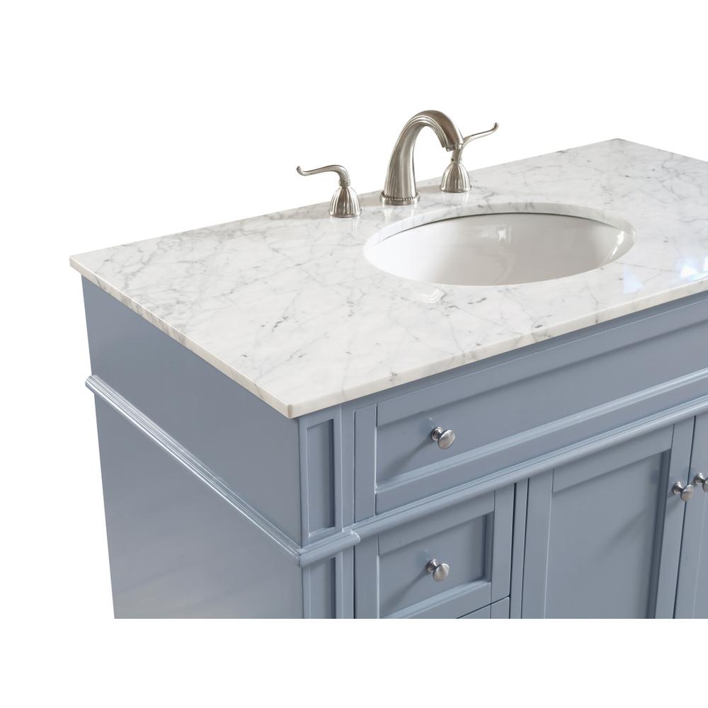 40 In. Single Bathroom Vanity Set In Grey. Picture 3