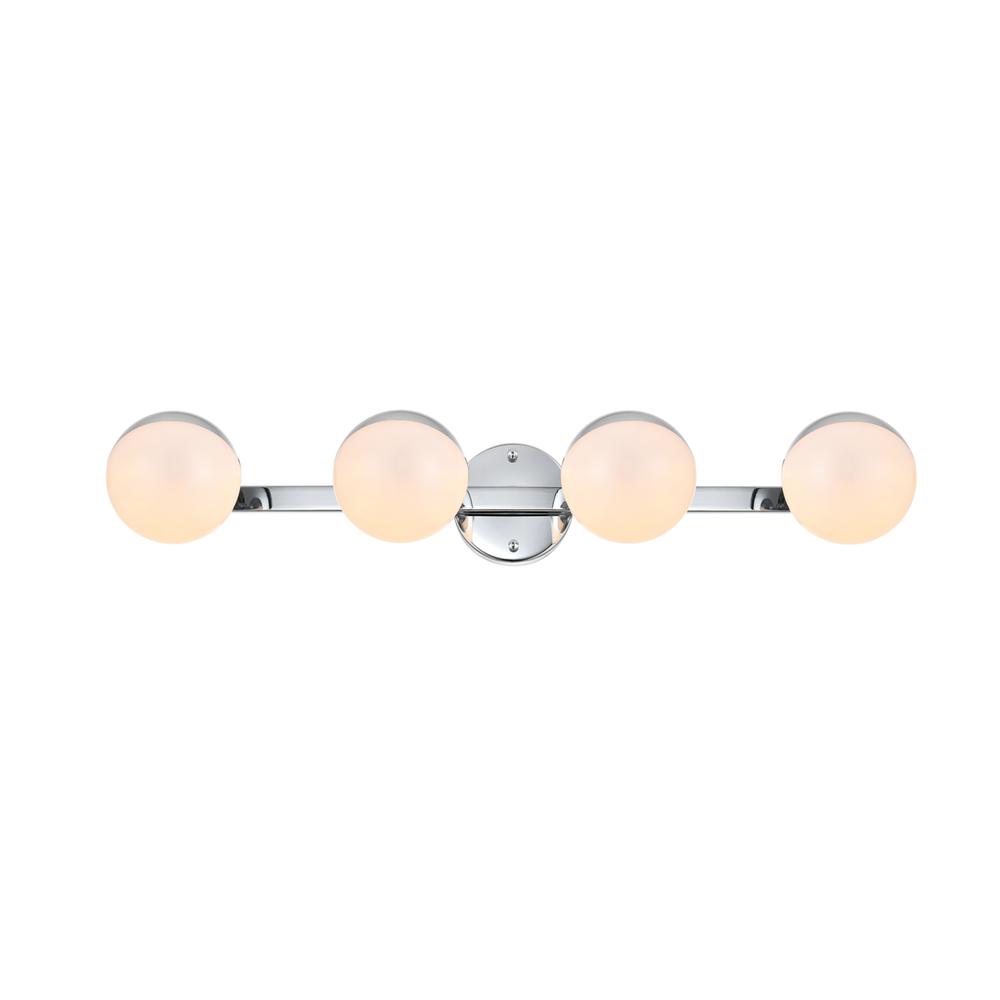 Majesty 4 light Chrome and frosted white Bath Sconce. Picture 1