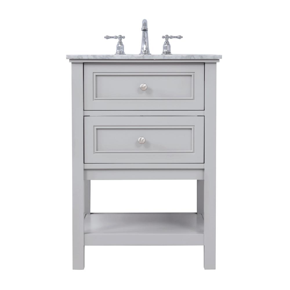 24 in. Single bathroom vanity set in Grey. Picture 1