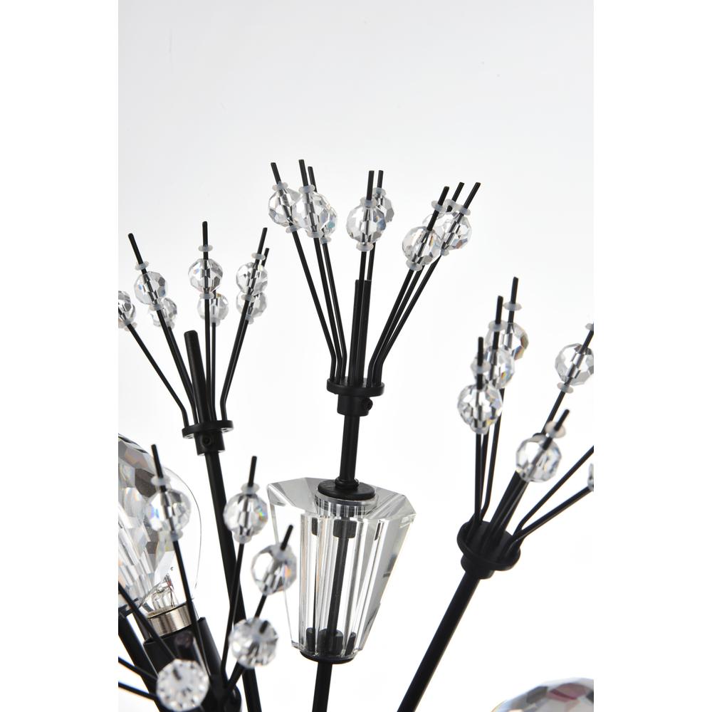 Vera 19 Inch Crystal Starburst Wall Sconce In Black. Picture 6