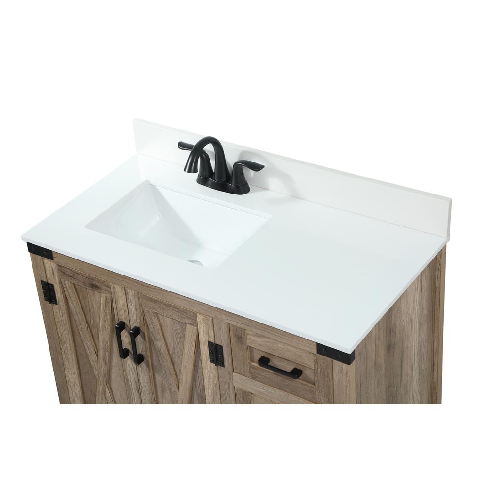 36 inch Single bathroom vanity in natural oak with backsplash. Picture 10