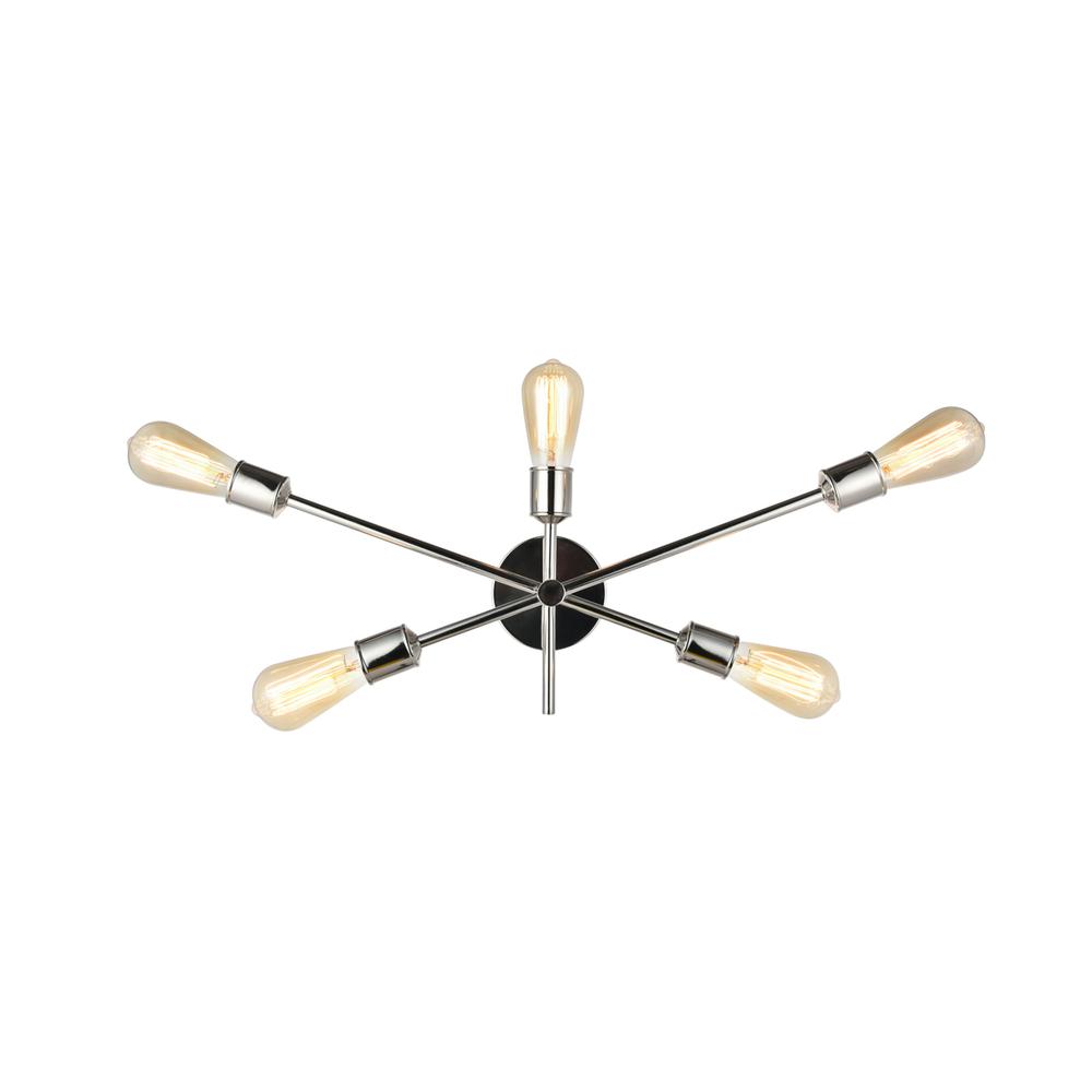 Axel 5 Lights polished Nickel Wall Sconce. Picture 1