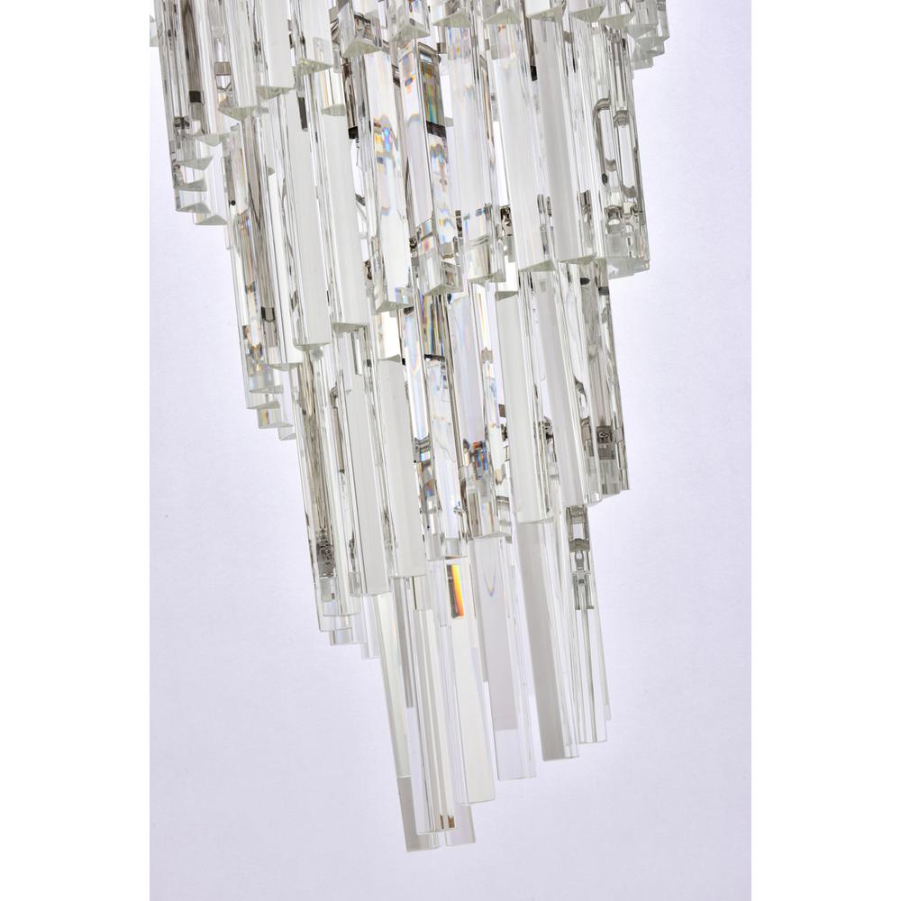 Sydney 36.5 inch spiral crystal chandelier in polished nickel. Picture 3