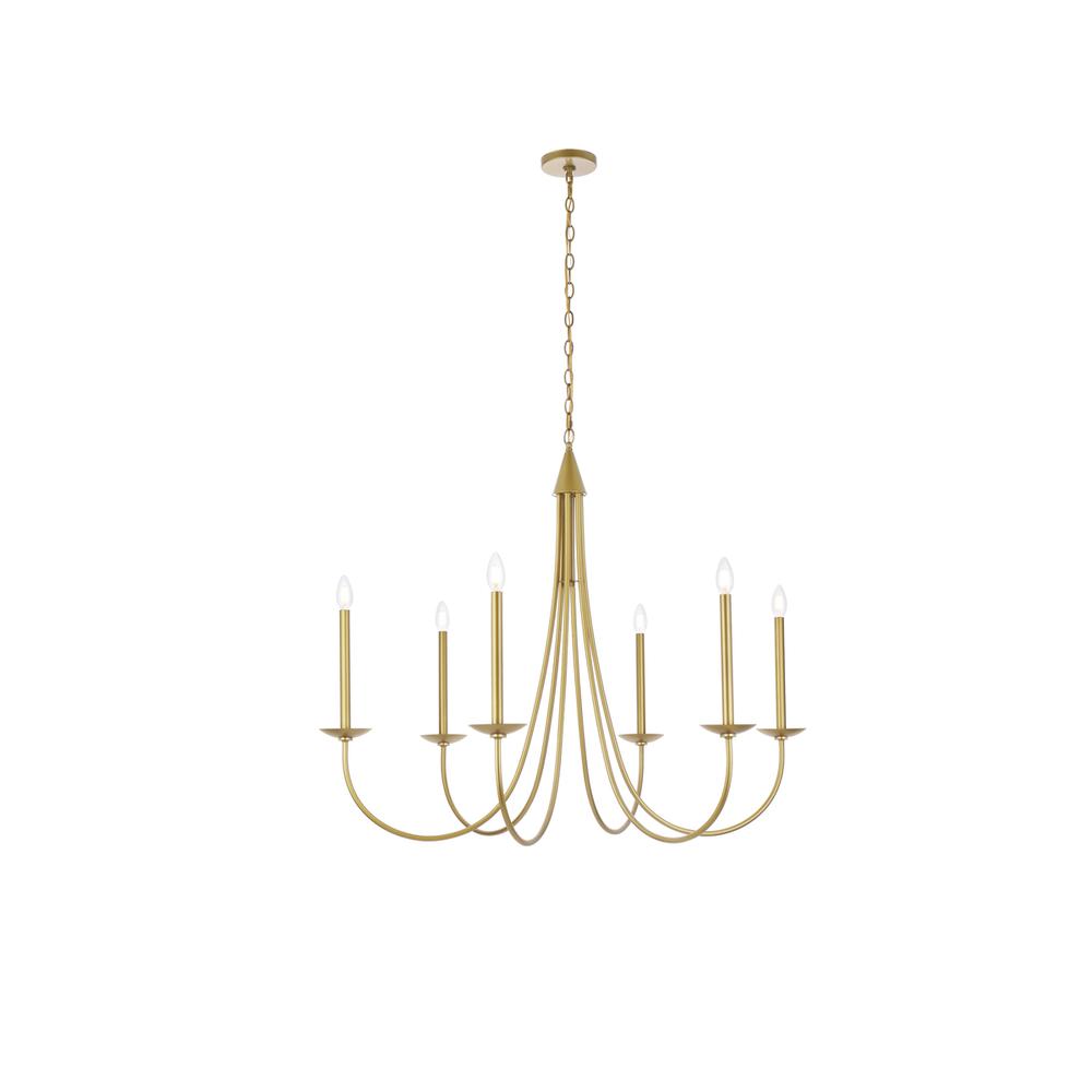 Cohen 42 inch pendant in brass. Picture 1