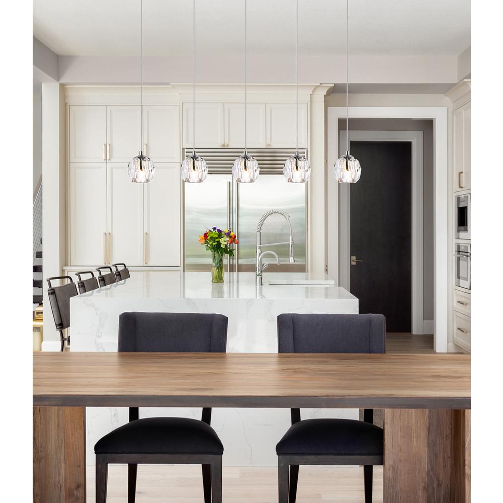 Eren 5 lights Chrome pendant. Picture 6