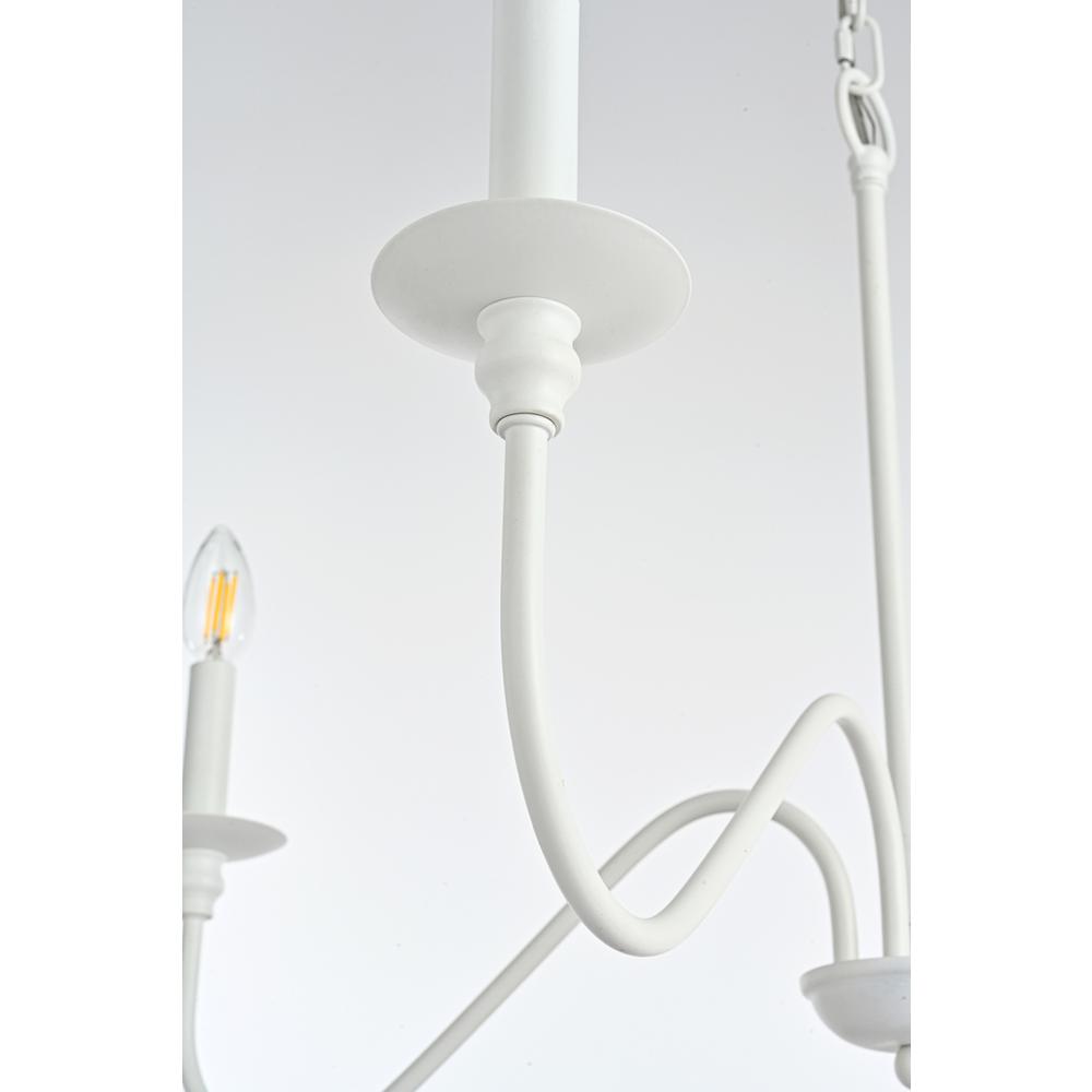 Rohan 30 inch chandelier in White. Picture 5