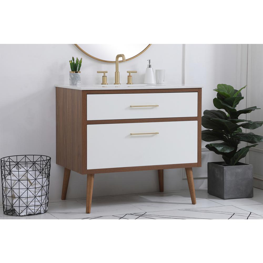 36 inch bathroom vanity in White. Picture 2