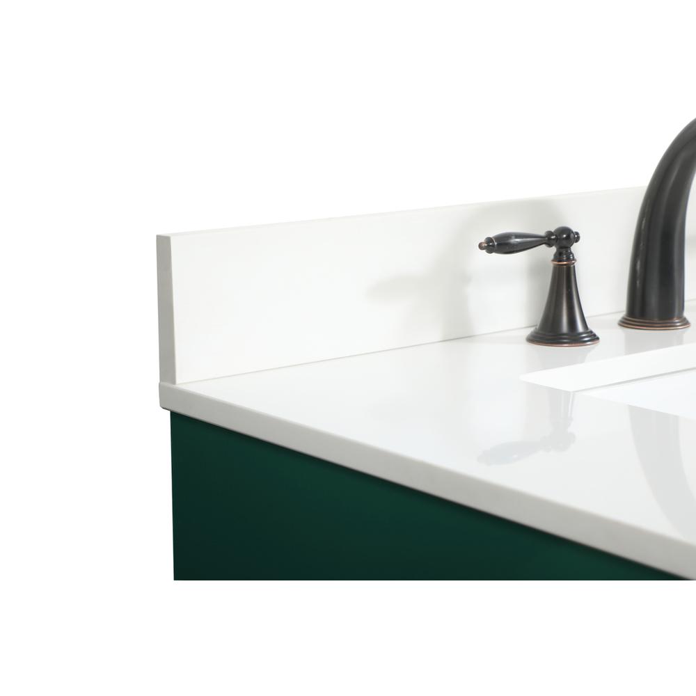 32 inch Single bathroom vanity in green with backsplash. Picture 11