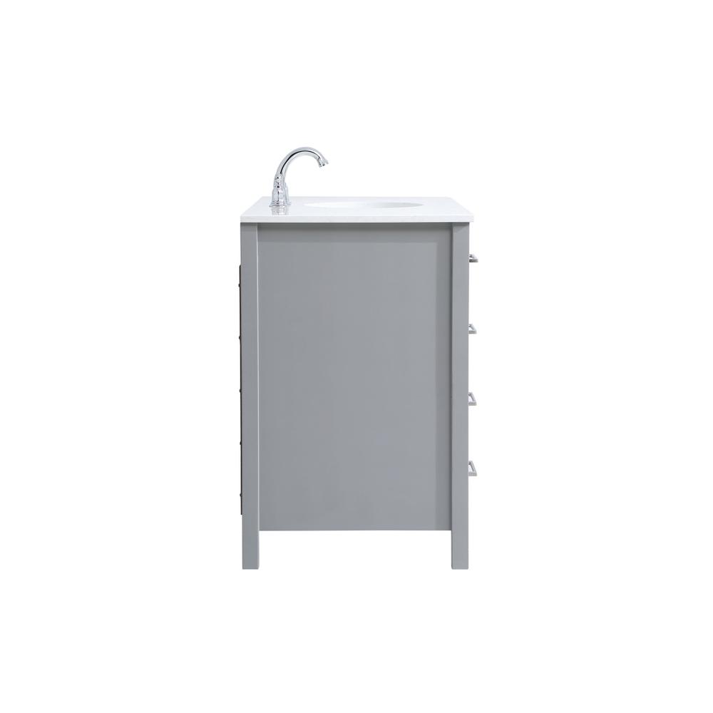 48 inch Single Bathroom Vanity in Gray. Picture 13