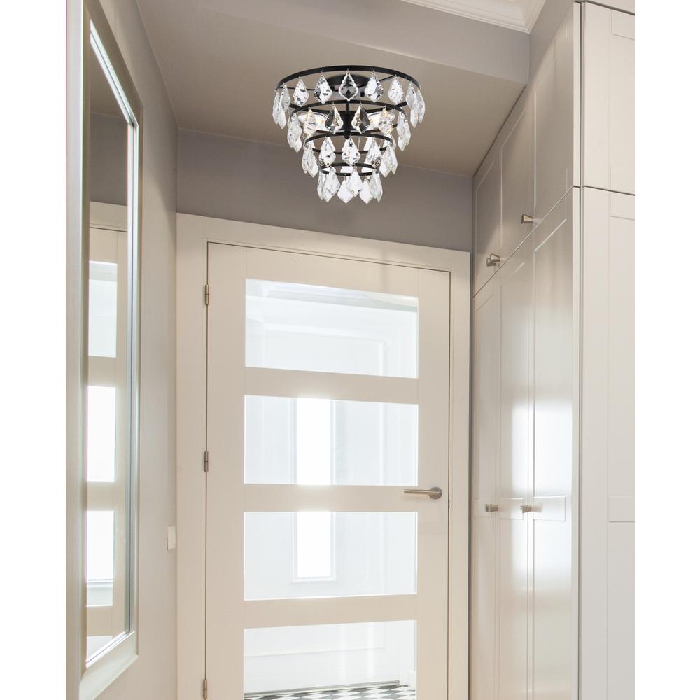 Ella 14 inch flush mount in black. Picture 8