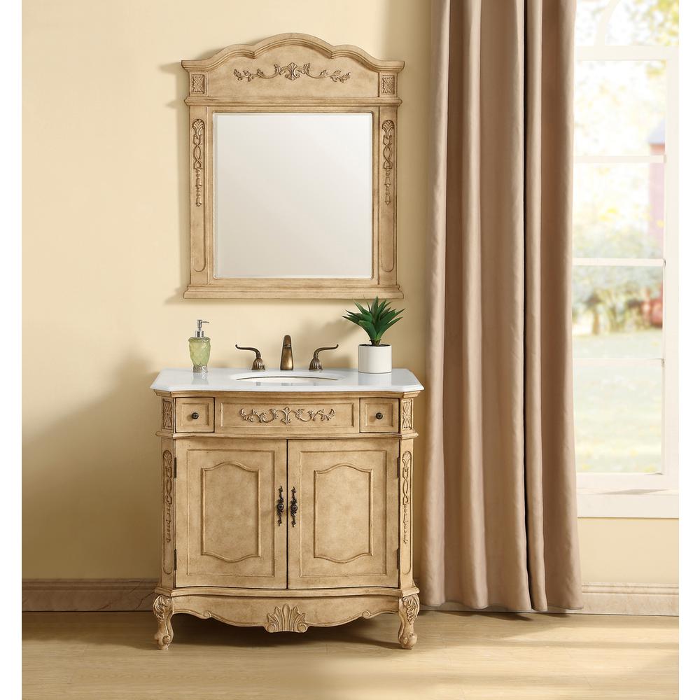 36 inch Single Bathroom vanity in Antique Beige. Picture 10