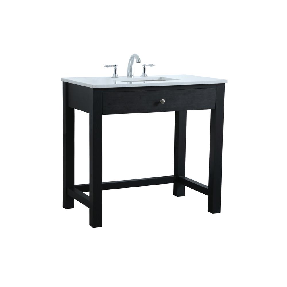 36 Inch ADA Compliant Bathroom Vanity In Black. Picture 7