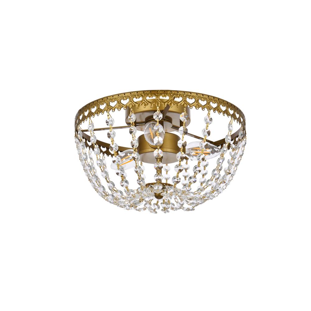 Kylie 12 inch flush mount in brass. Picture 6