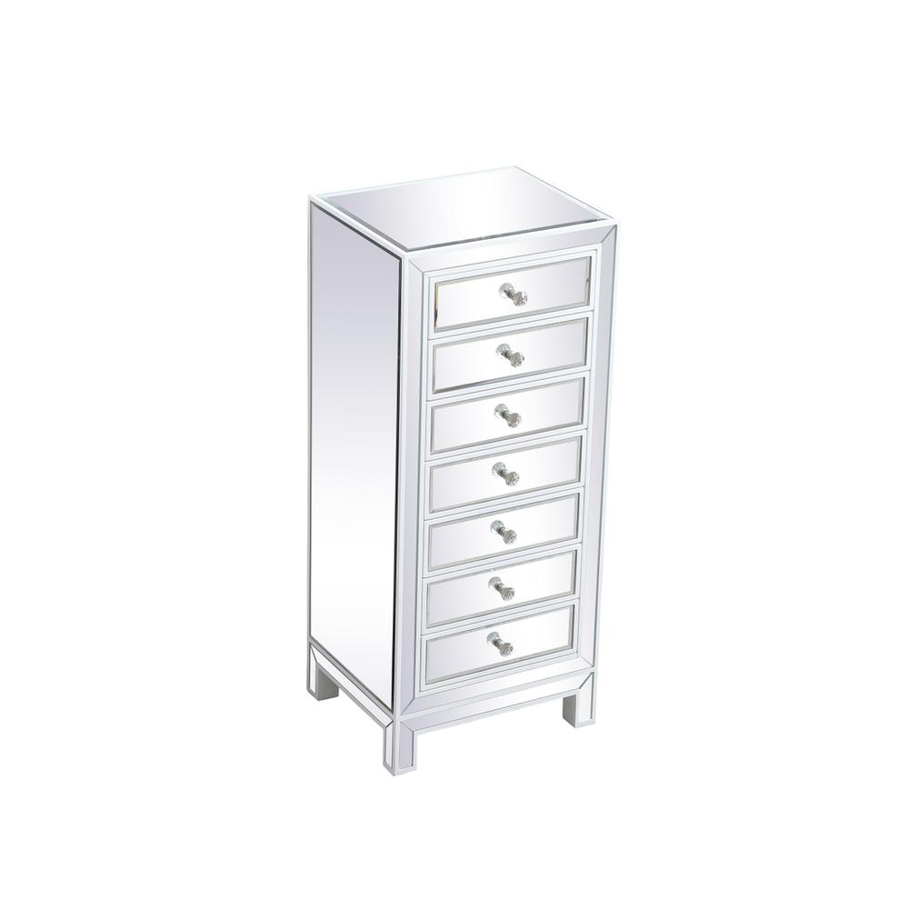 18 inch mirrored lingere chest in white. Picture 5