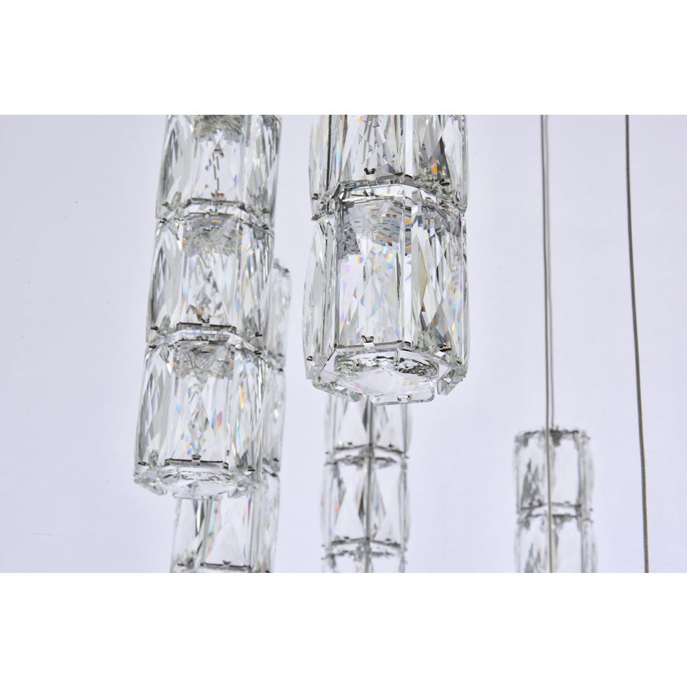 Polaris 38 inch LED chandelier in chrome. Picture 5