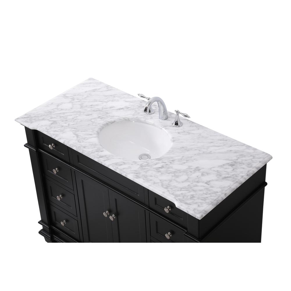 48 inch Single bathroom vanity set in black. Picture 10