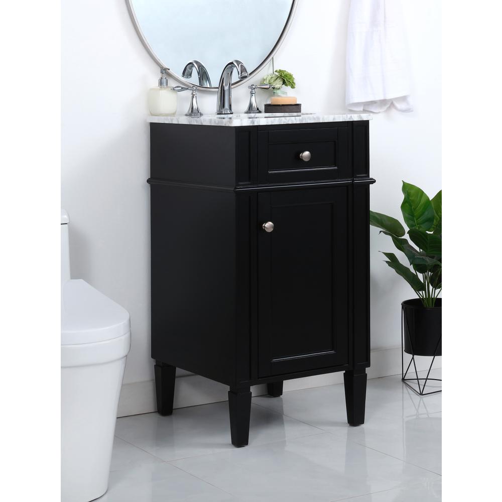 18 inch Single bathroom vanity in Black. Picture 3