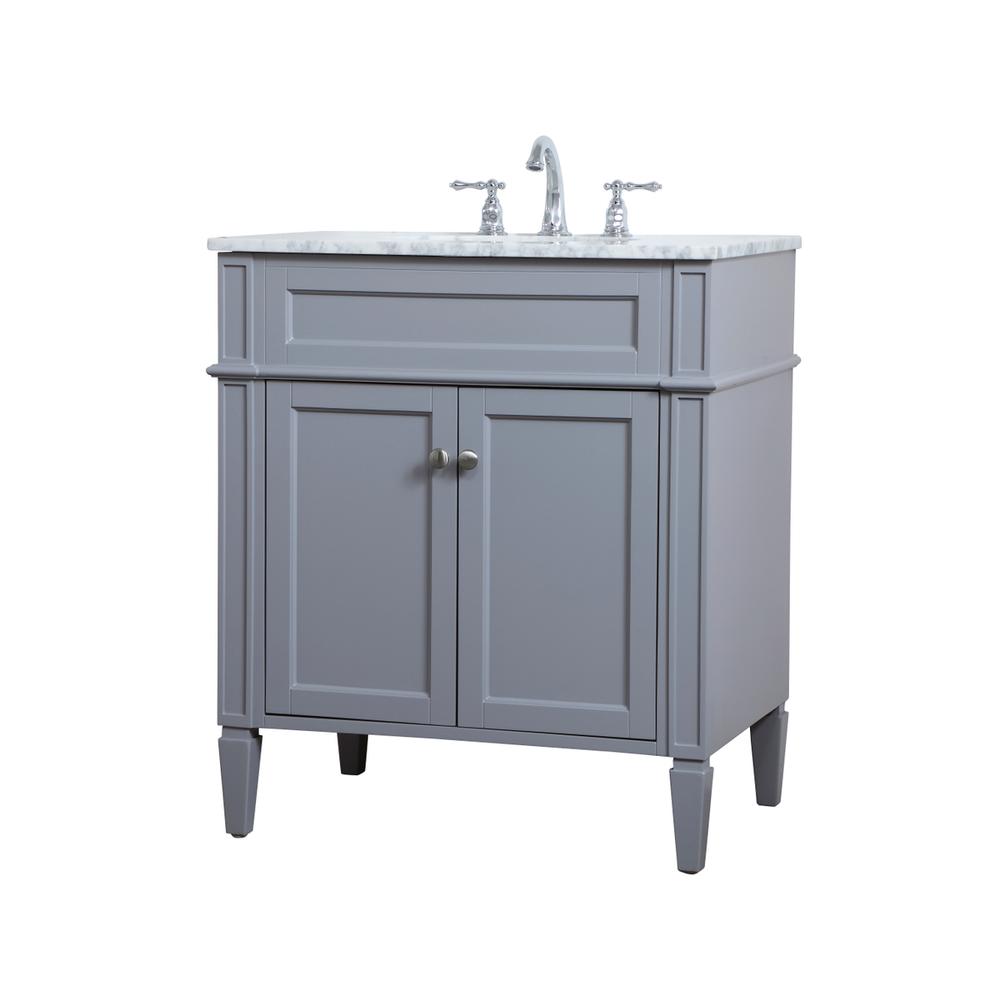 30 inch Single bathroom vanity in Grey. Picture 6