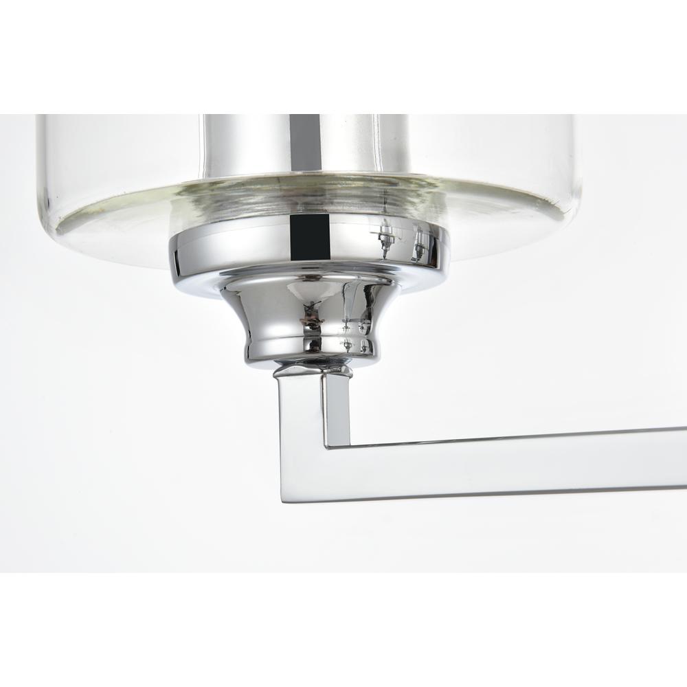 Mayson 3 light Chrome and Clear Bath Sconce. Picture 5
