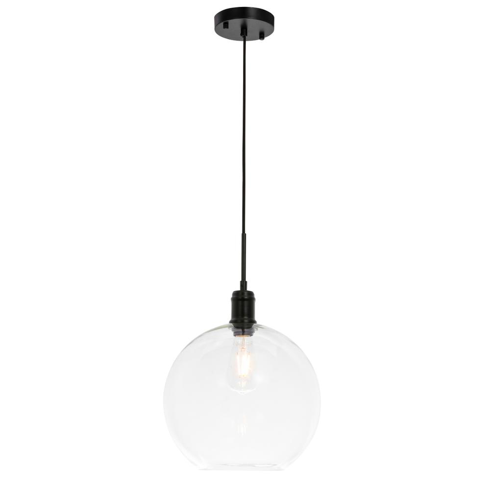 Emett 1 light Black and Clear glass pendant. Picture 3
